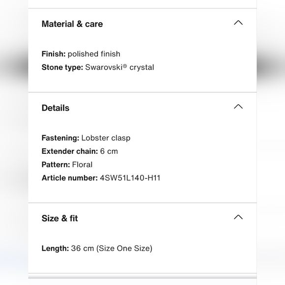 SWAROVSKI ETERNAL FLOWER NECKLACE - Picture 5 of 5